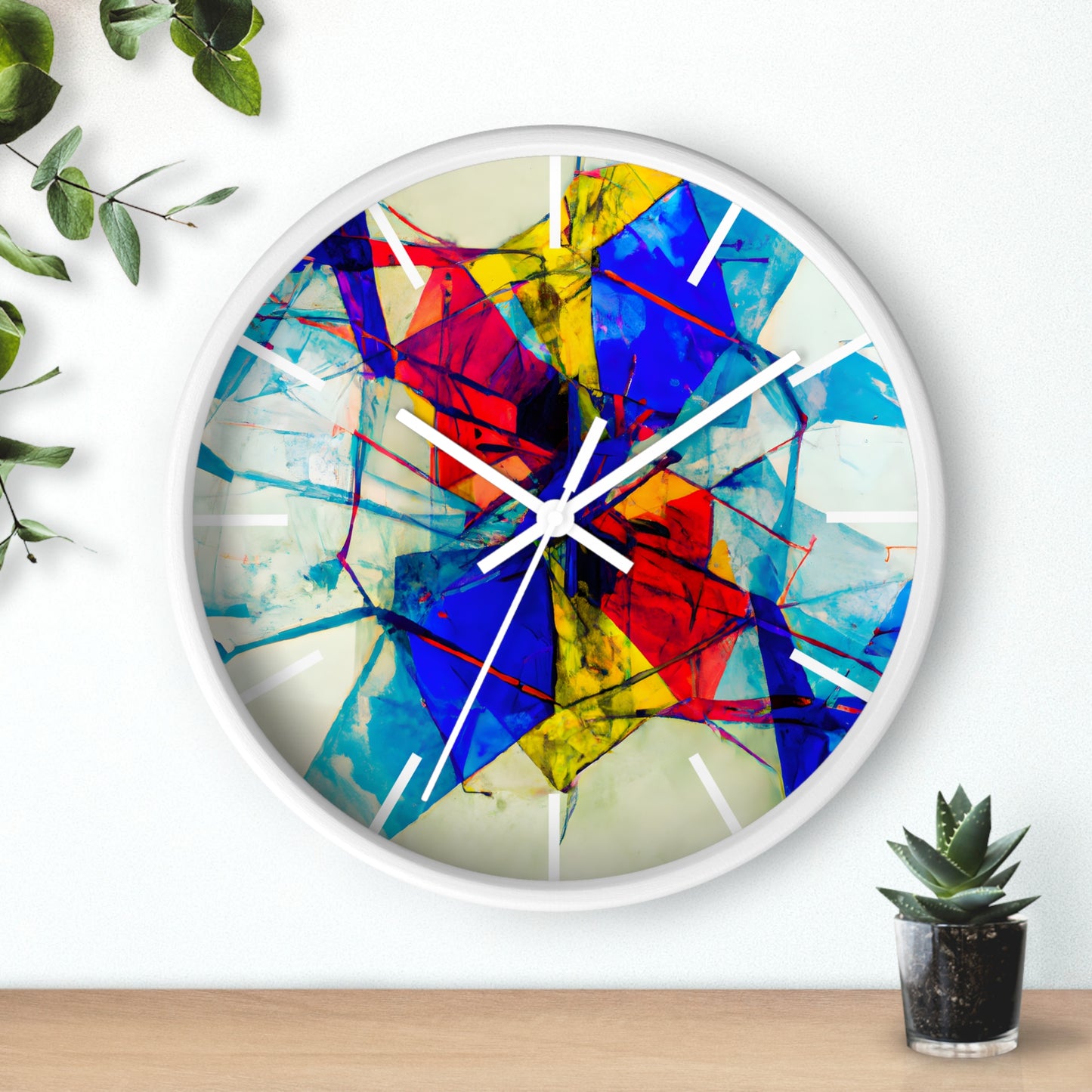 Geraldine Hallsworth - Tension Force, Abstractly - Wall Clock