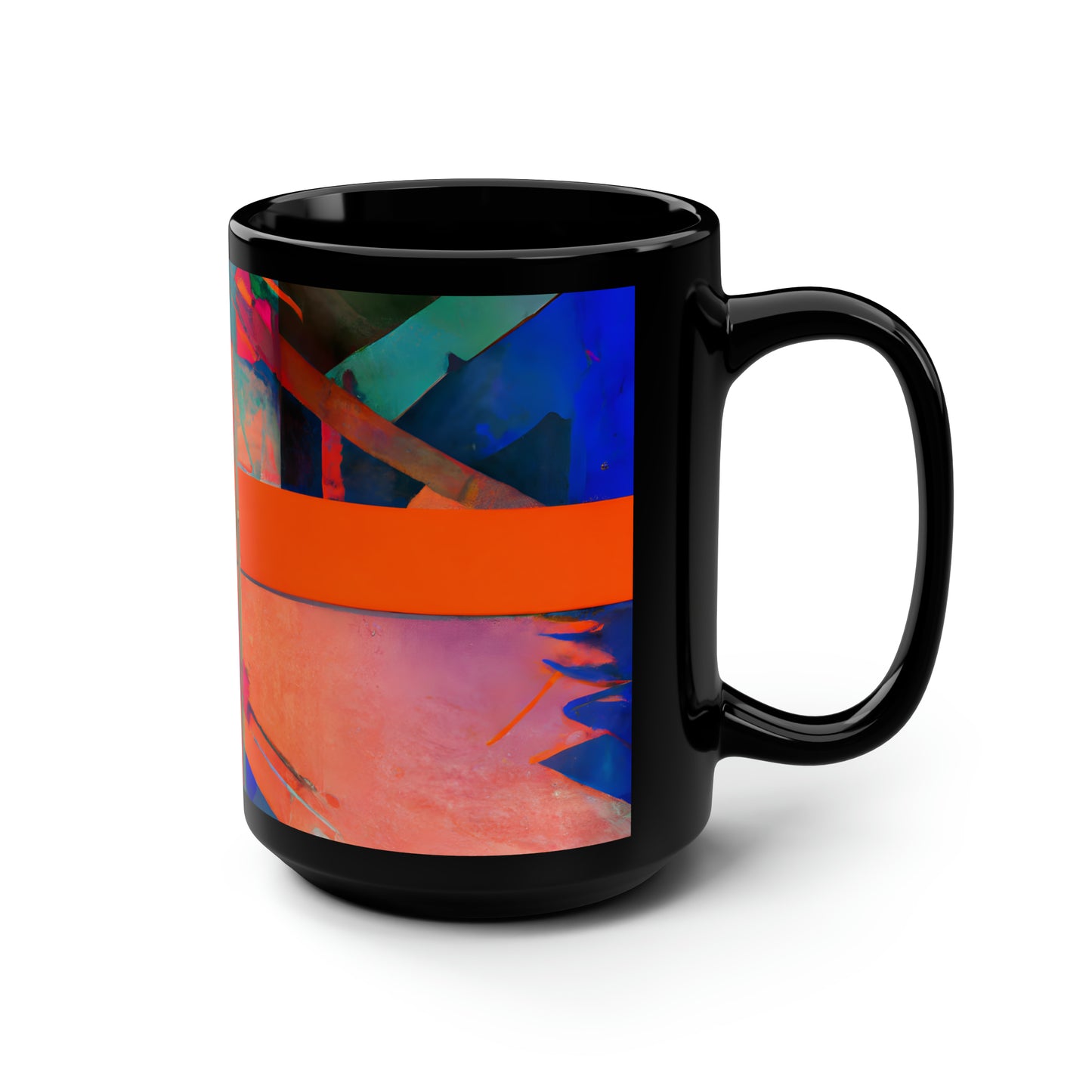 Ariana Sanders - Tension Force, Abstractly - Black Ceramic Mug 15oz