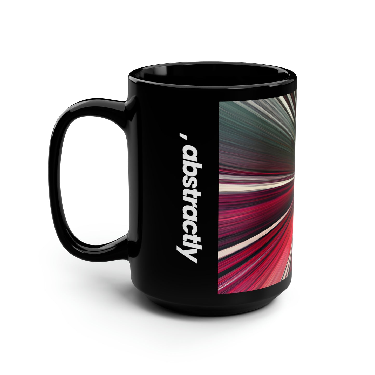 Lorenzo Mancini - Spring Force, Abstractly - Black Ceramic Mug 15oz