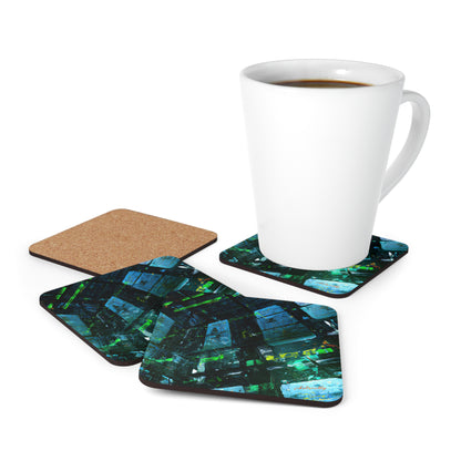 Pinnacle Metrics - Accrual, Abstractly - Corkwood Coaster Set of 4