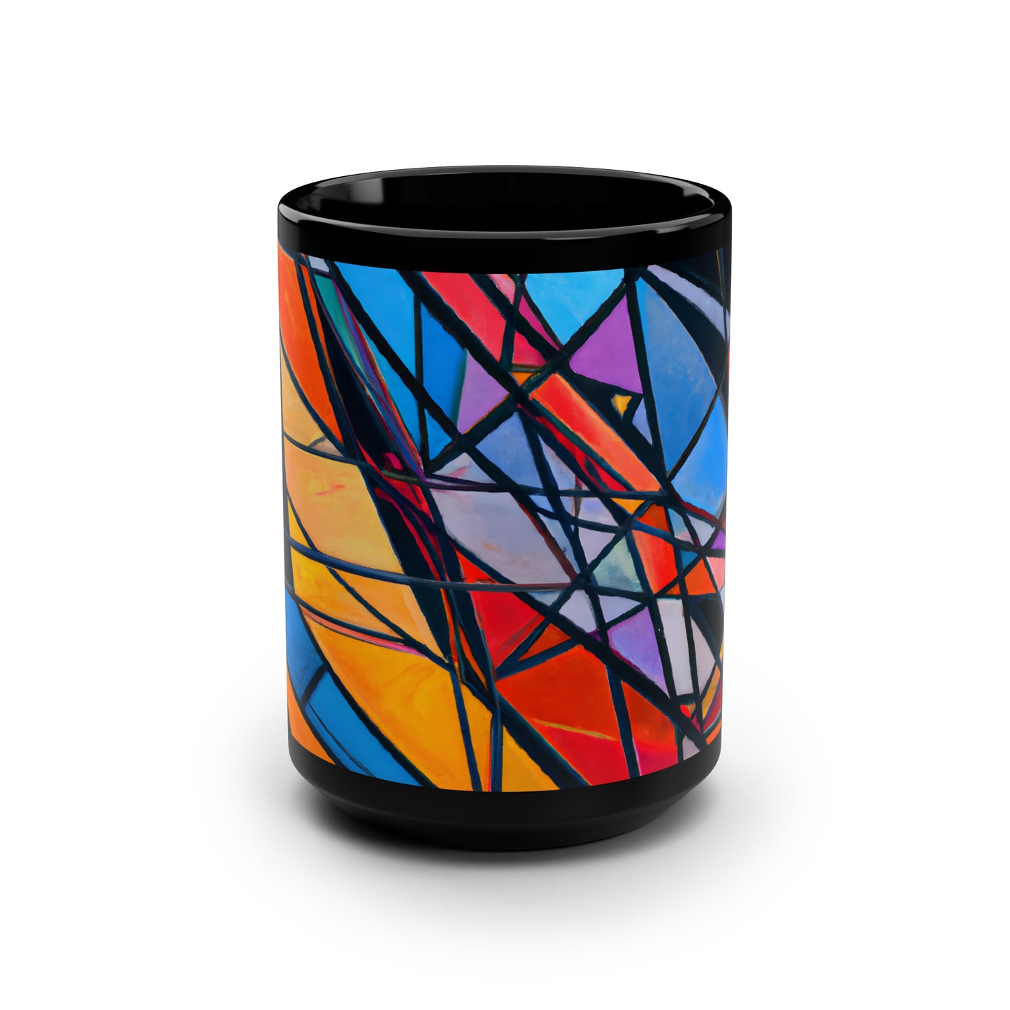 Felix Thornton - Gravity Force, Abstractly - Black Ceramic Mug 15oz