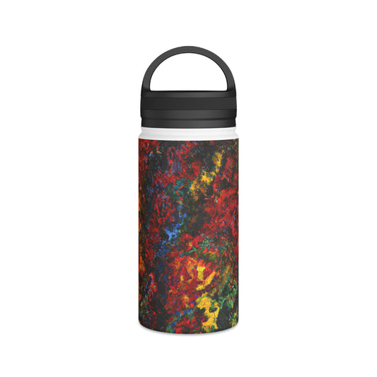 Frostfire Neonium - Chemistry, Abstractly - Stainless Steel Water Bottle