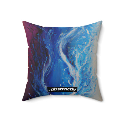 Cerulean Acidum - Chemistry, Abstractly - Faux Suede Throw Pillow