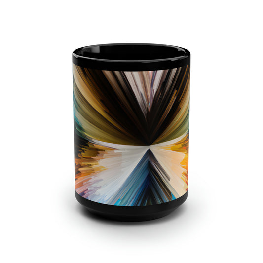 Iris Caldwell - Gravity Force, Abstractly - Black Ceramic Mug 15oz