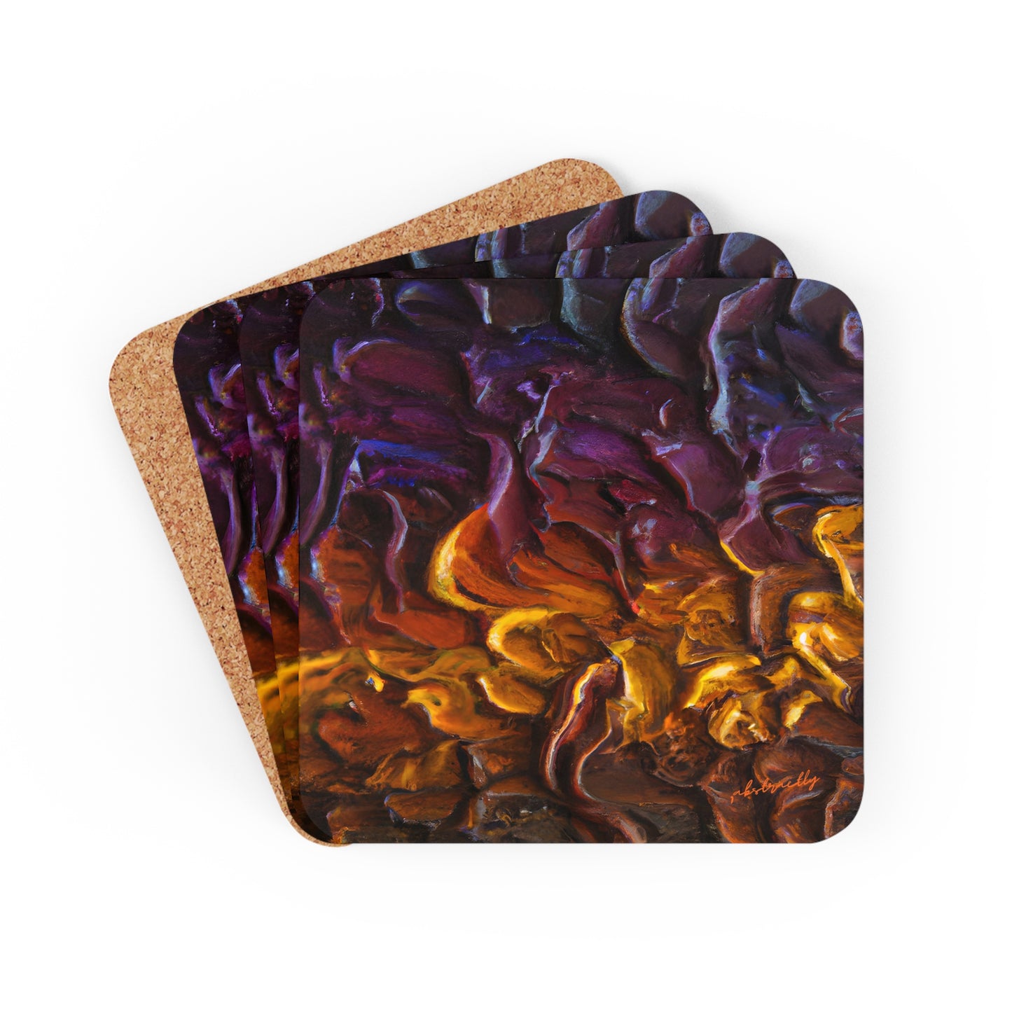 Galactonium Oxide - Chemistry, Abstractly - Corkwood Coaster Set of 4