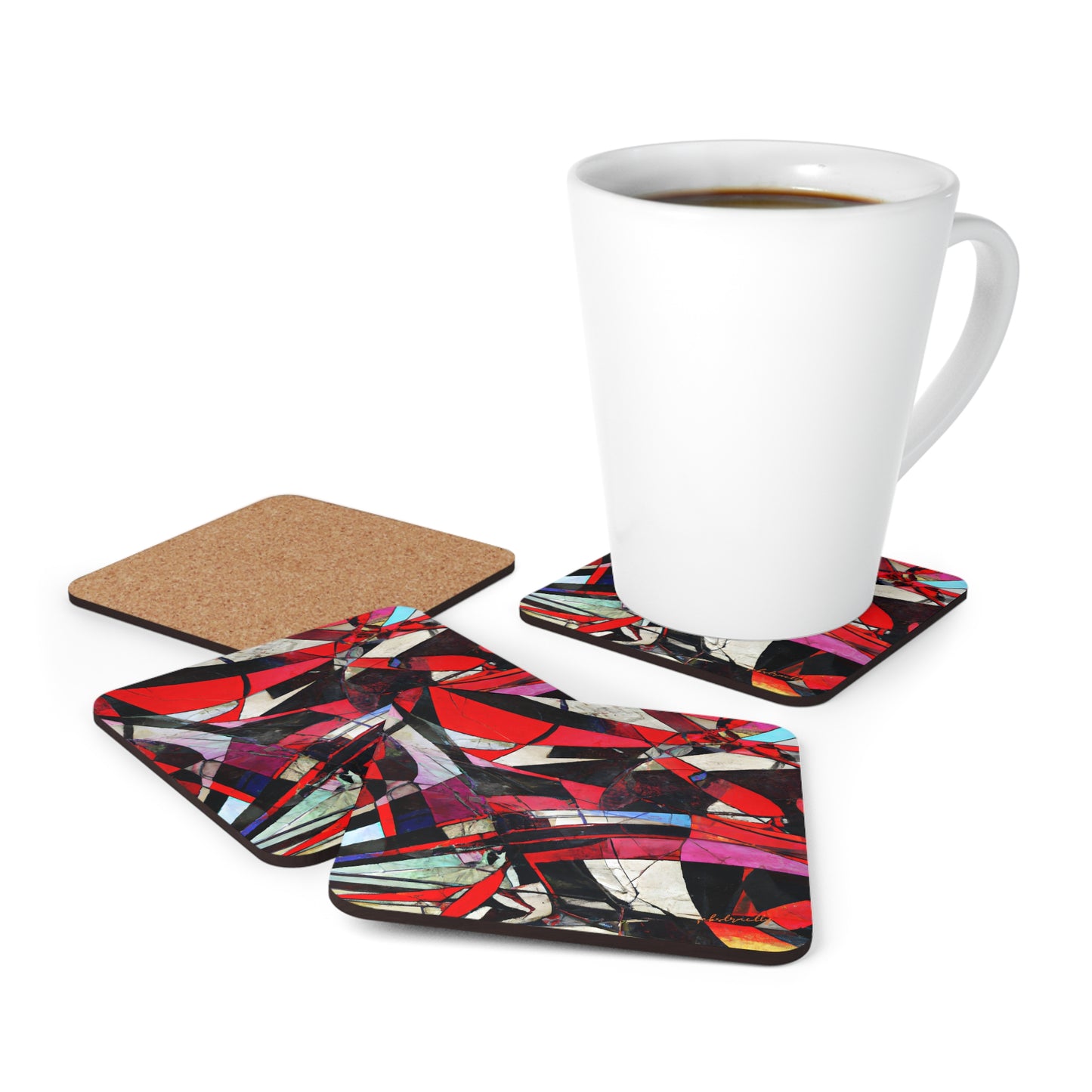 Arthur Sullivan - Air Resistance Force, Abstractly - Corkwood Coaster Set of 4