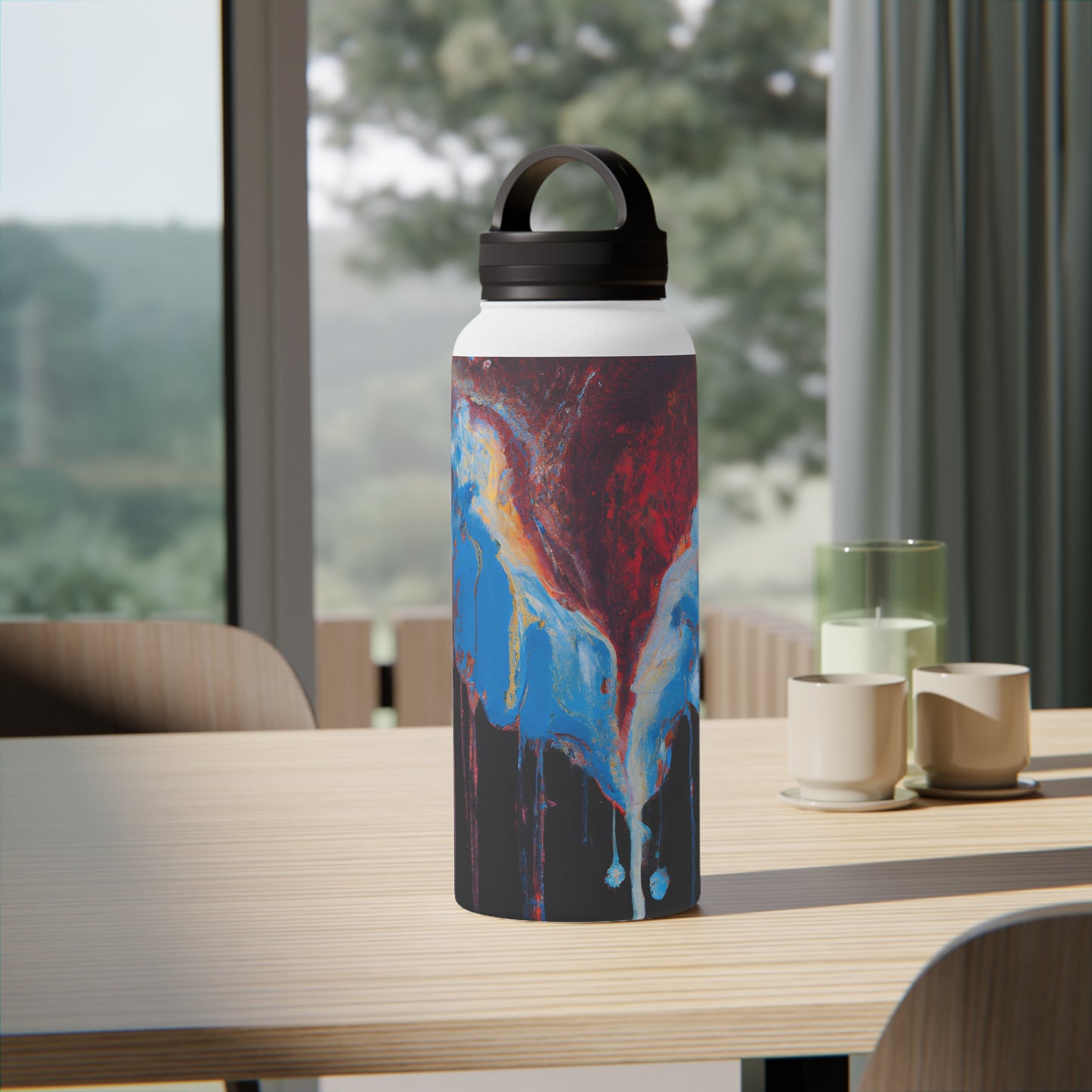 Quantum Quicksilver Crystal - Chemistry, Abstractly - Stainless Steel Water Bottle