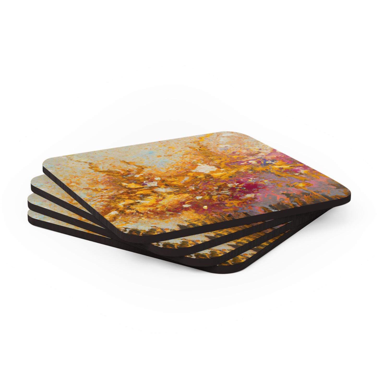 Spectral Bismuth Oxide - Chemistry, Abstractly - Corkwood Coaster Set of 4