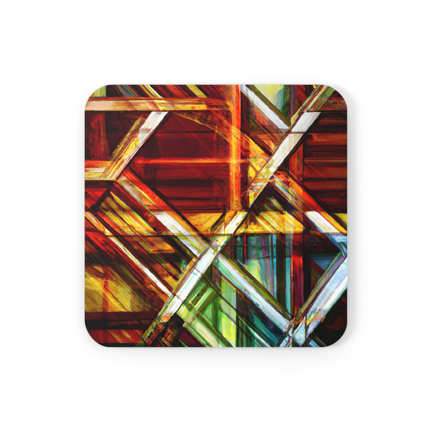 Aurelia Reynolds - Applied Force, Abstractly - Corkwood Coaster Set of 4