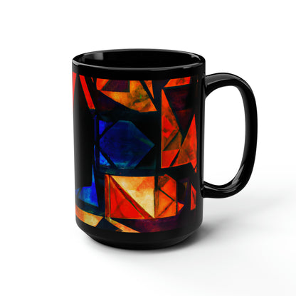 Loren Morgan - Normal Force, Abstractly - Black Ceramic Mug 15oz