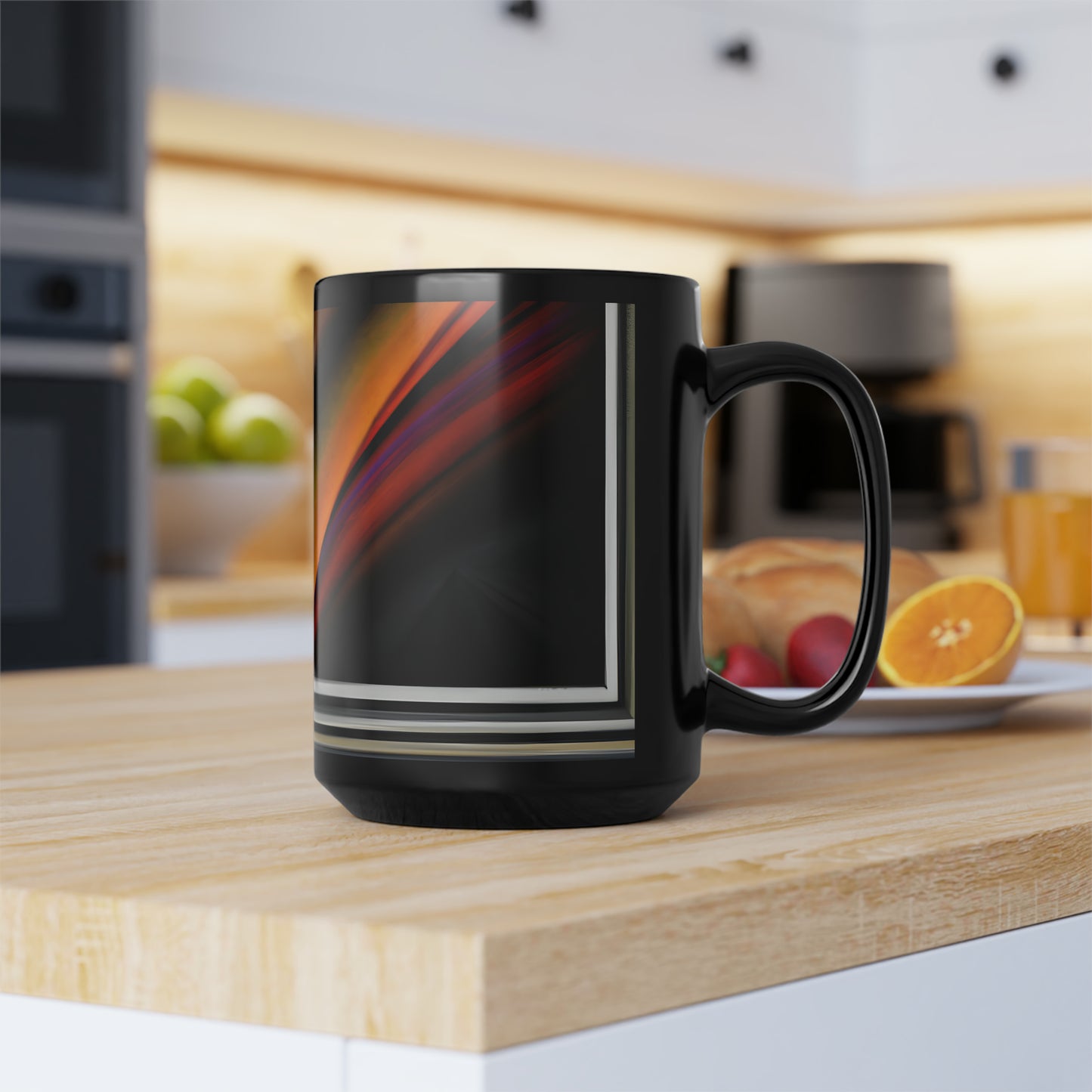 Rowan Abernathy - Spring Force, Abstractly - Black Ceramic Mug 15oz