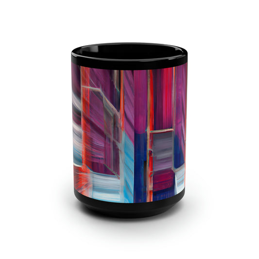 Rosalind Turner - Normal Force, Abstractly - Black Ceramic Mug 15oz