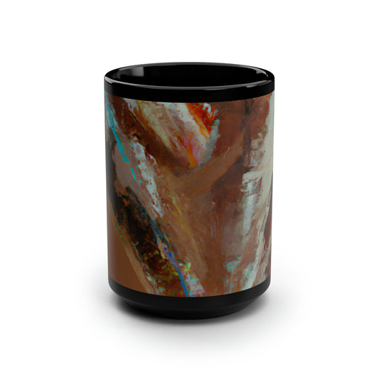 Quantum Glitter Crystal - Magnesium, Abstractly - Black Ceramic Mug 15oz