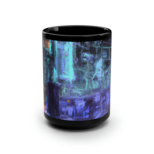 Crescent Capital - Capital, Abstractly - Black Ceramic Mug 15oz