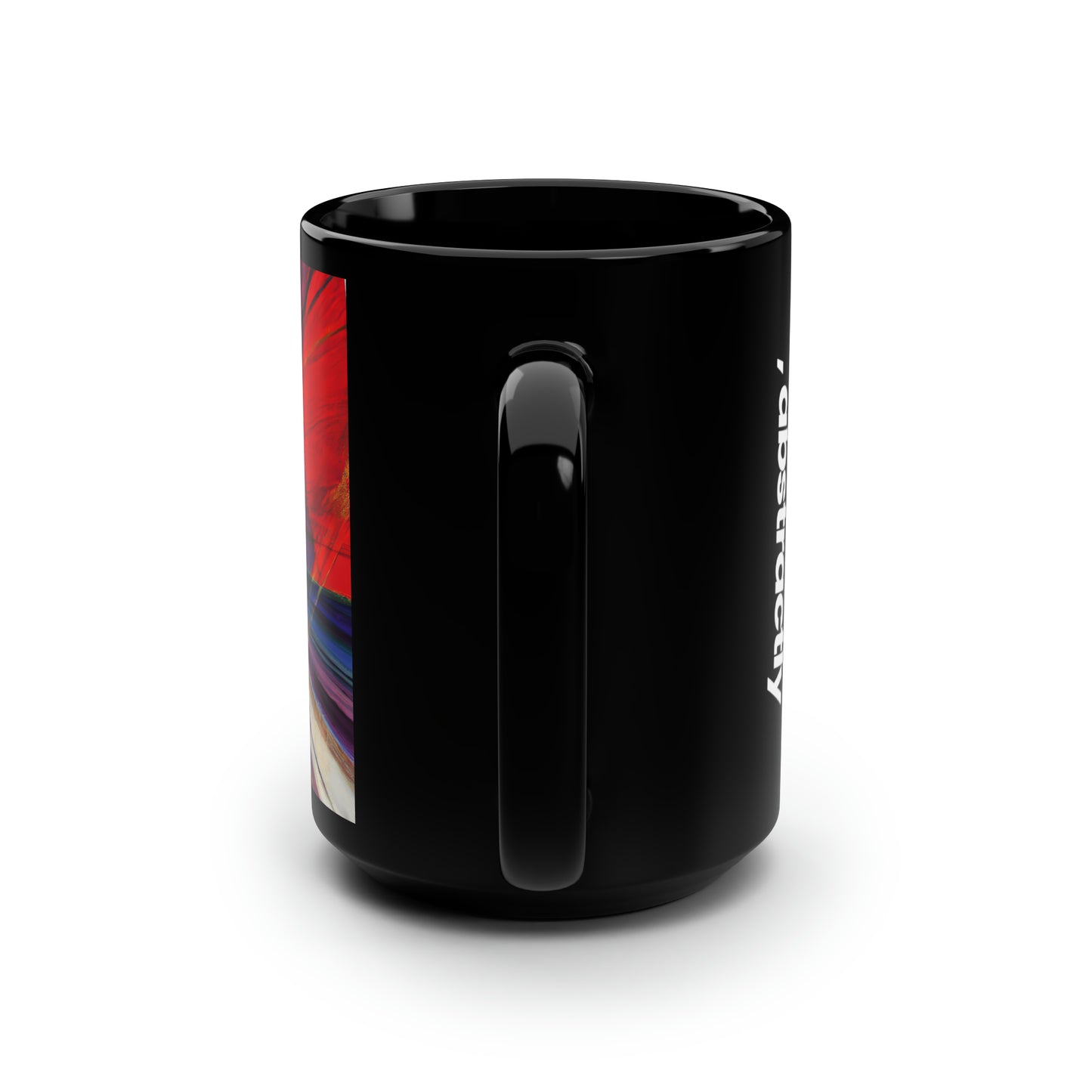 Rebecca Morland - Gravity Force, Abstractly - Black Ceramic Mug 15oz