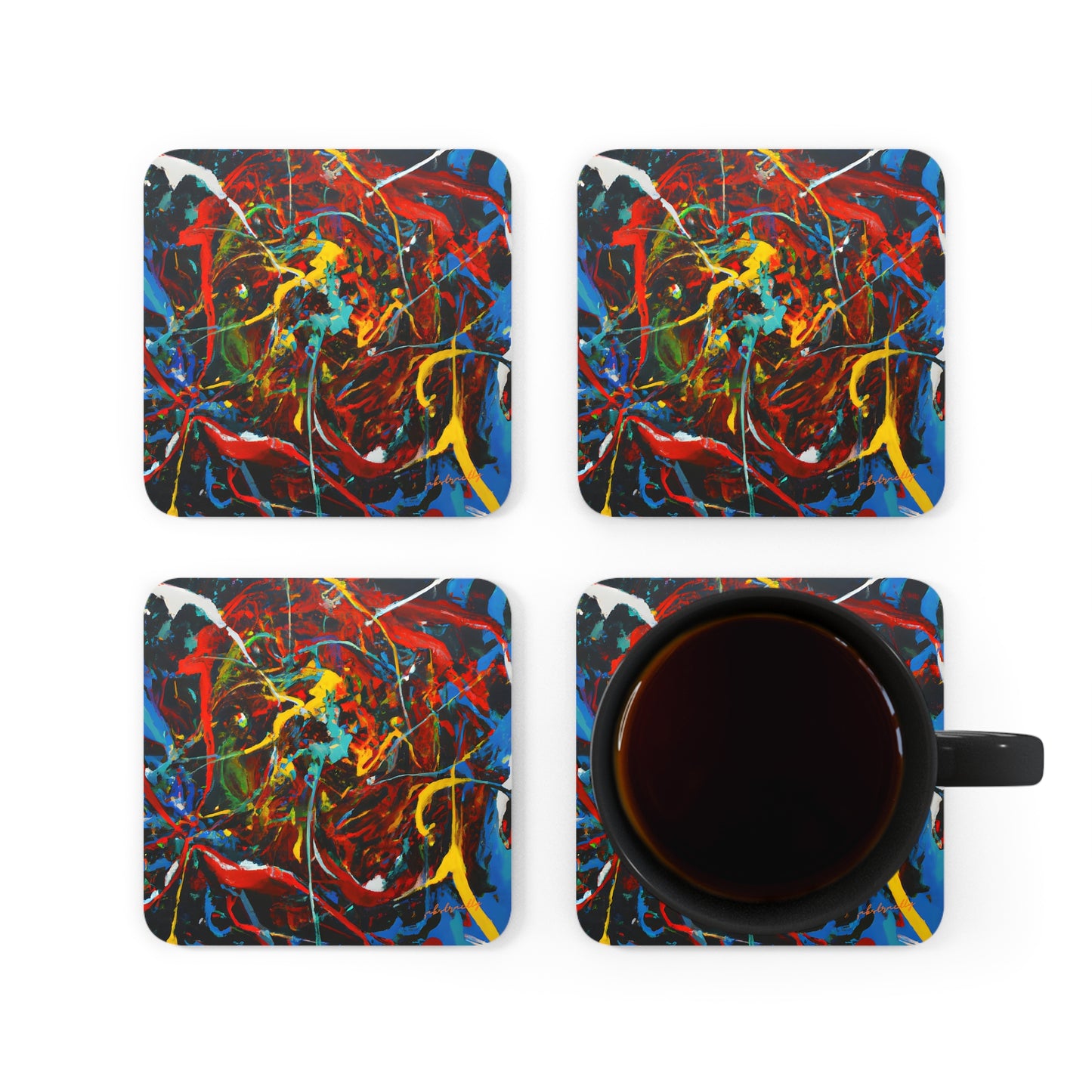 Galactic Ironium - Chemistry, Abstractly - Corkwood Coaster Set of 4