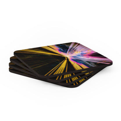 Dorothy Westfall - Electromagnetic Force, Abstractly - Corkwood Coaster Set of 4