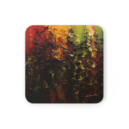 Plutonian Starstone - Chemistry, Abstractly - Corkwood Coaster Set of 4