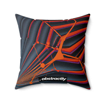 Marilyn Rothstein - Magnetic Force, Abstractly - Faux Suede Throw Pillow