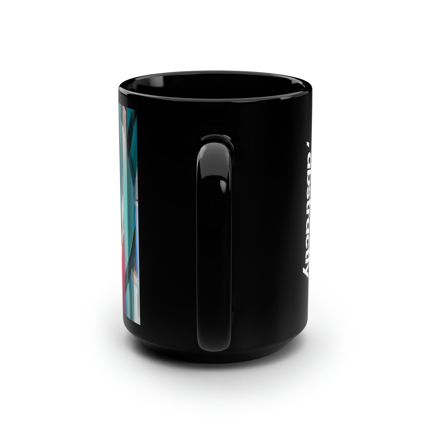 Harper Bowen - Weak Force, Abstractly - Black Ceramic Mug 15oz