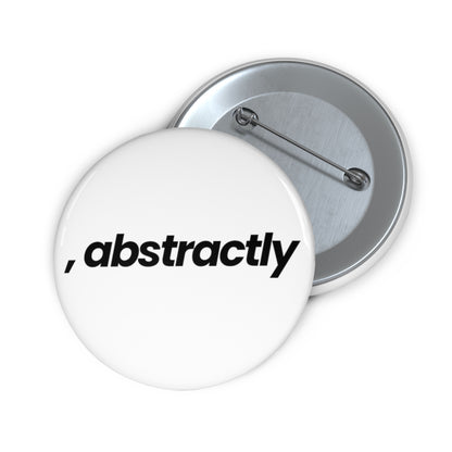 [, abstractly] Black-on-White - Pin Button