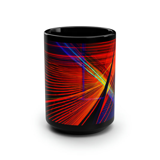 Evelyn Abernathy - Magnetic Force, Abstractly - Black Ceramic Mug 15oz