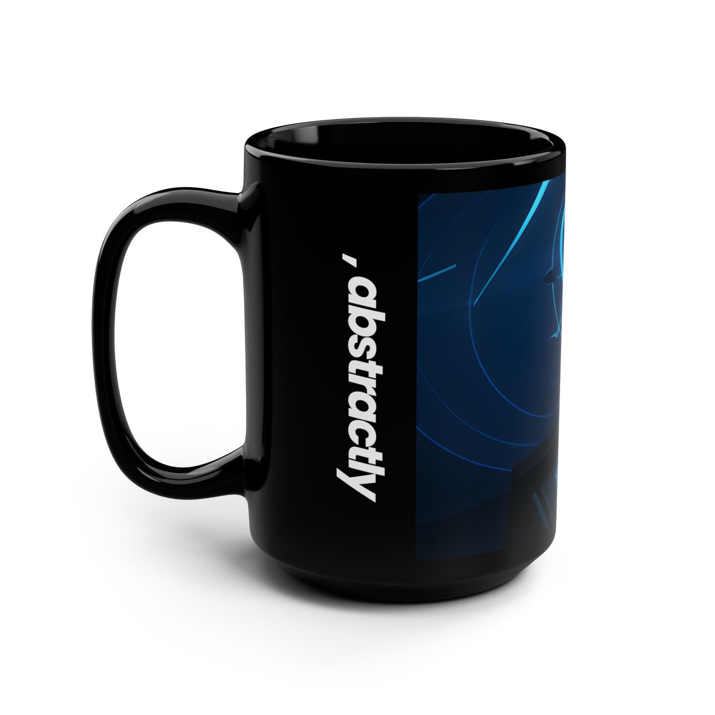 Vanguard Intellect - Debit, Abstractly - Black Ceramic Mug 15oz