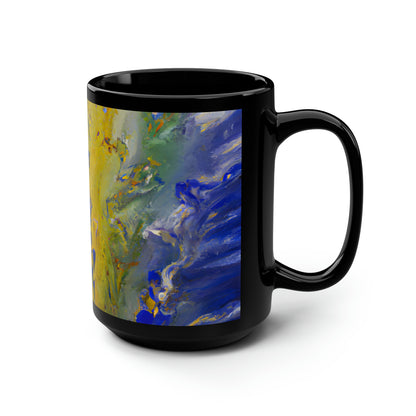 Lavoisier's Luminance - Chemistry, Abstractly - Black Ceramic Mug 15oz