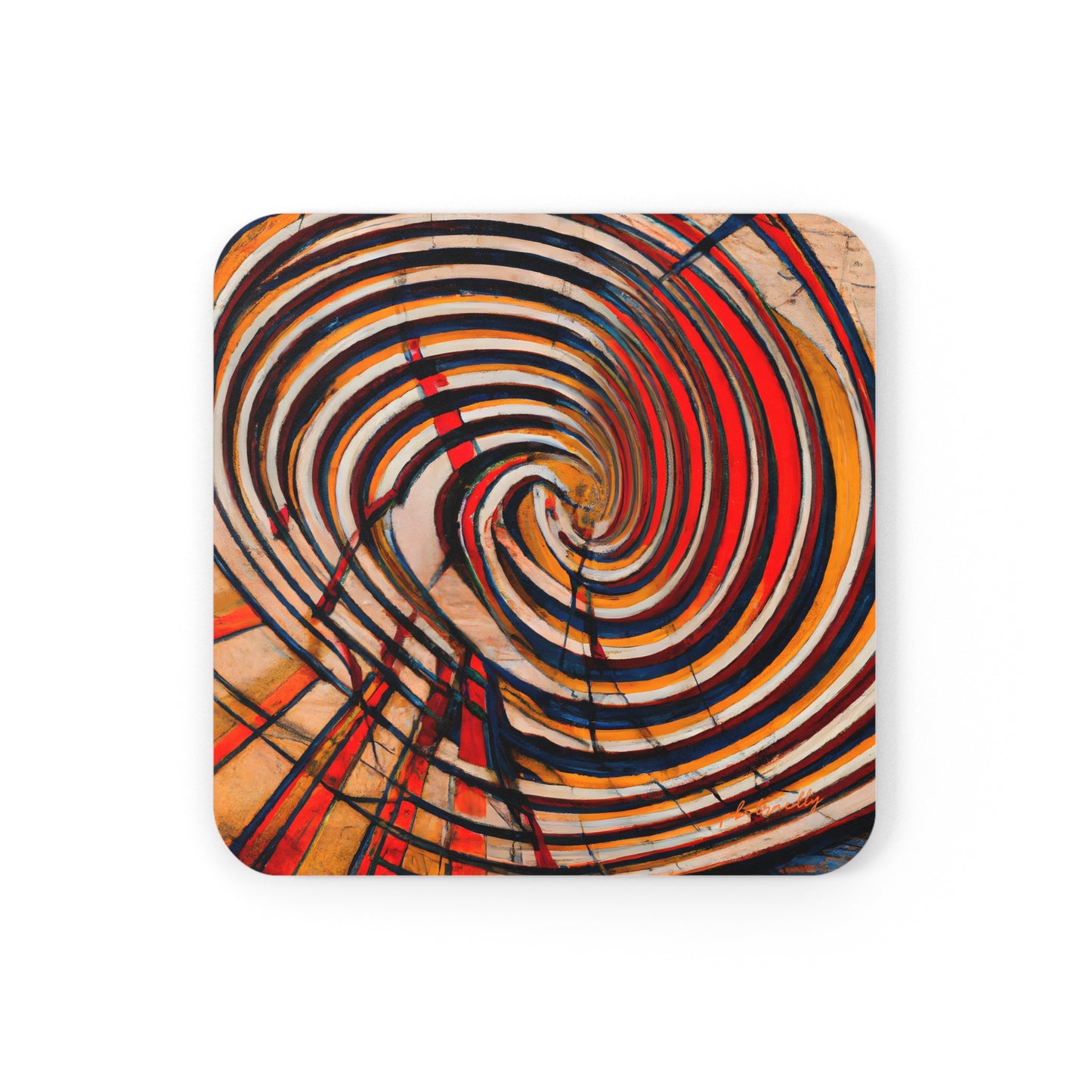 Adelaide Thornton - Magnetic Force, Abstractly - Corkwood Coaster Set of 4