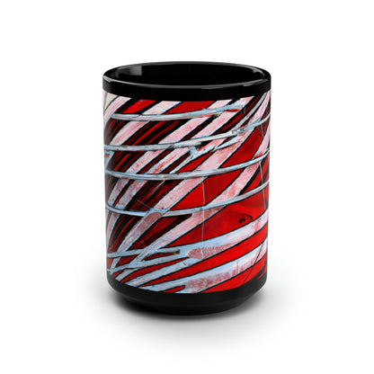 Madison Fletcher - Spring Force, Abstractly - Black Ceramic Mug 15oz