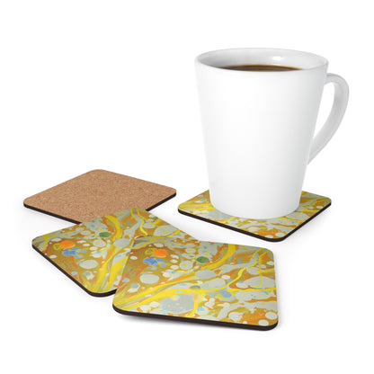 Heliofusionite - Chemistry, Abstractly - Corkwood Coaster Set of 4