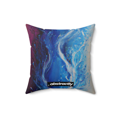 Cerulean Acidum - Chemistry, Abstractly - Faux Suede Throw Pillow