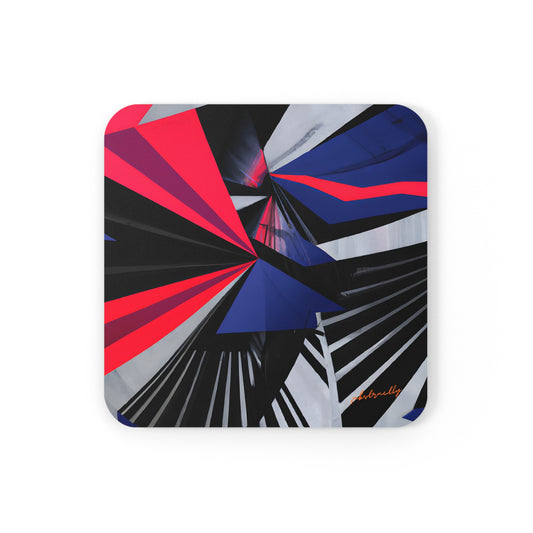 Helena Bruchner - Magnetic Force, Abstractly - Corkwood Coaster Set of 4