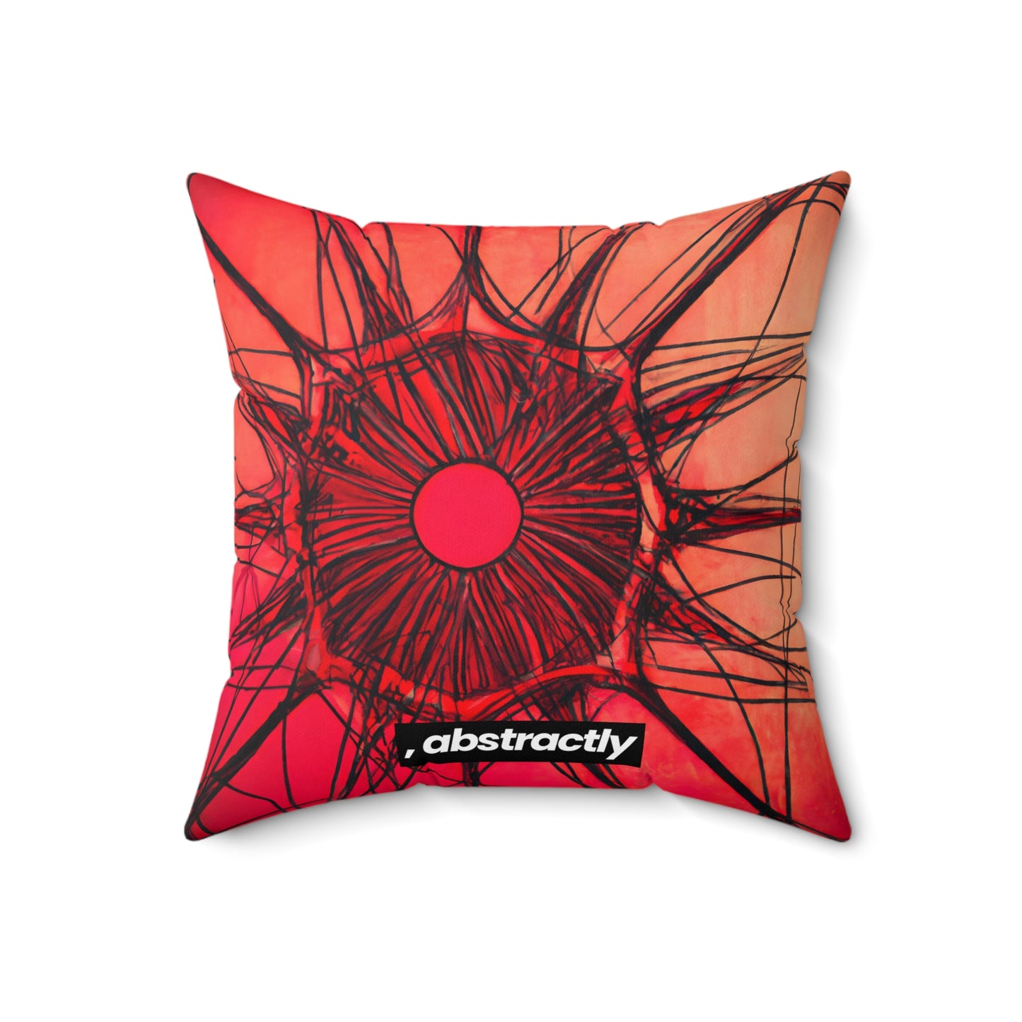 Elizabeth Rutherford - Magnetic Force, Abstractly - Faux Suede Throw Pillow