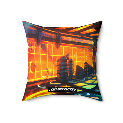 Summit Solutions - Cash Flow, Abstractly - Faux Suede Throw Pillow