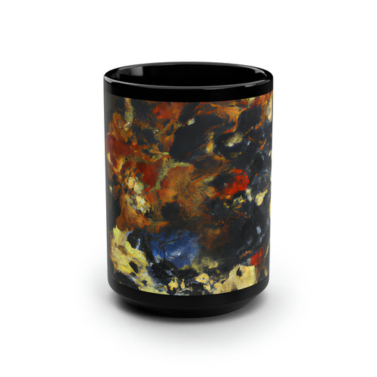 Neonexium Crystal - Chemistry, Abstractly - Black Ceramic Mug 15oz