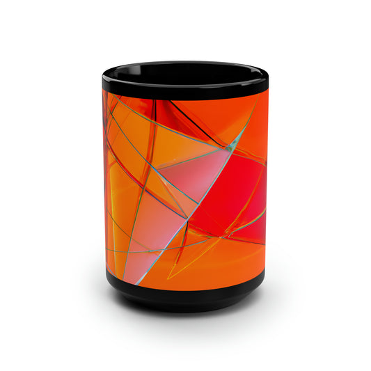 Jasper Eisenhardt - Tension Force, Abstractly - Black Ceramic Mug 15oz