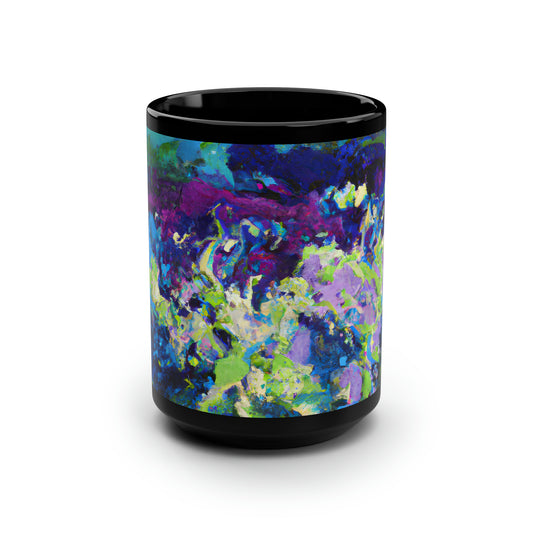 Luminarite Crystalium - Chemistry, Abstractly - Black Ceramic Mug 15oz