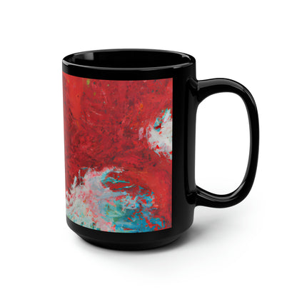 Fluoridium Hexanate - Chemistry, Abstractly - Black Ceramic Mug 15oz