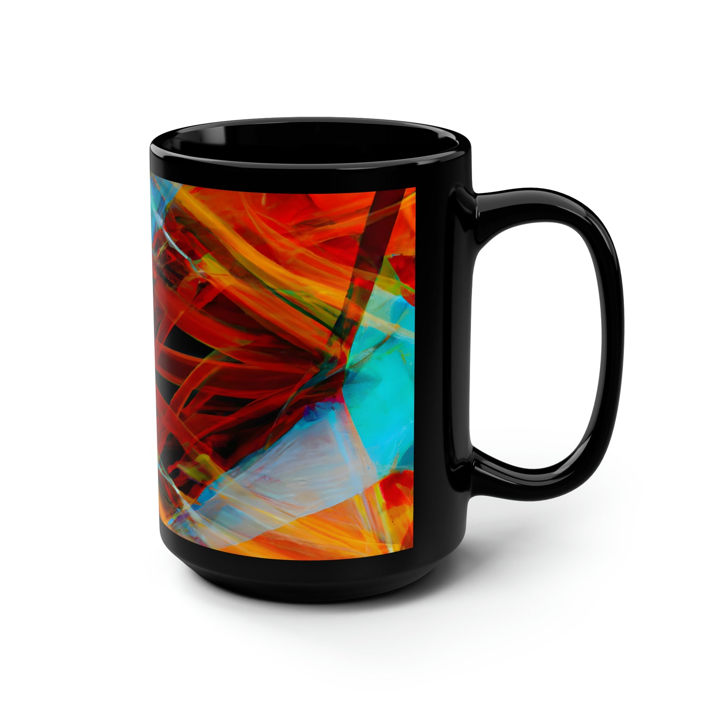 Clara Beckett - Electromagnetic Force, Abstractly - Black Ceramic Mug 15oz