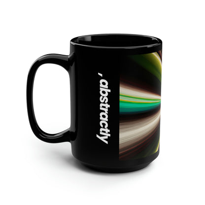 Ingrid Hartmann - Magnetic Force, Abstractly - Black Ceramic Mug 15oz