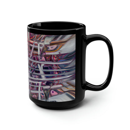 Francis Thorne - Normal Force, Abstractly - Black Ceramic Mug 15oz