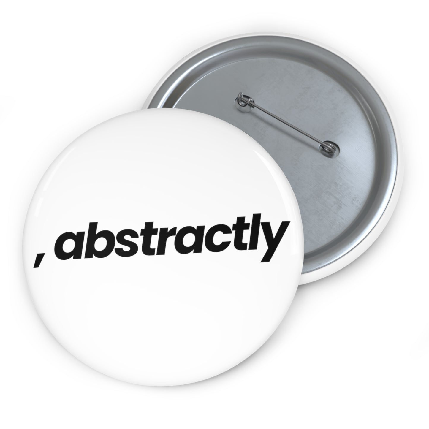 [, abstractly] Black-on-White - Pin Button