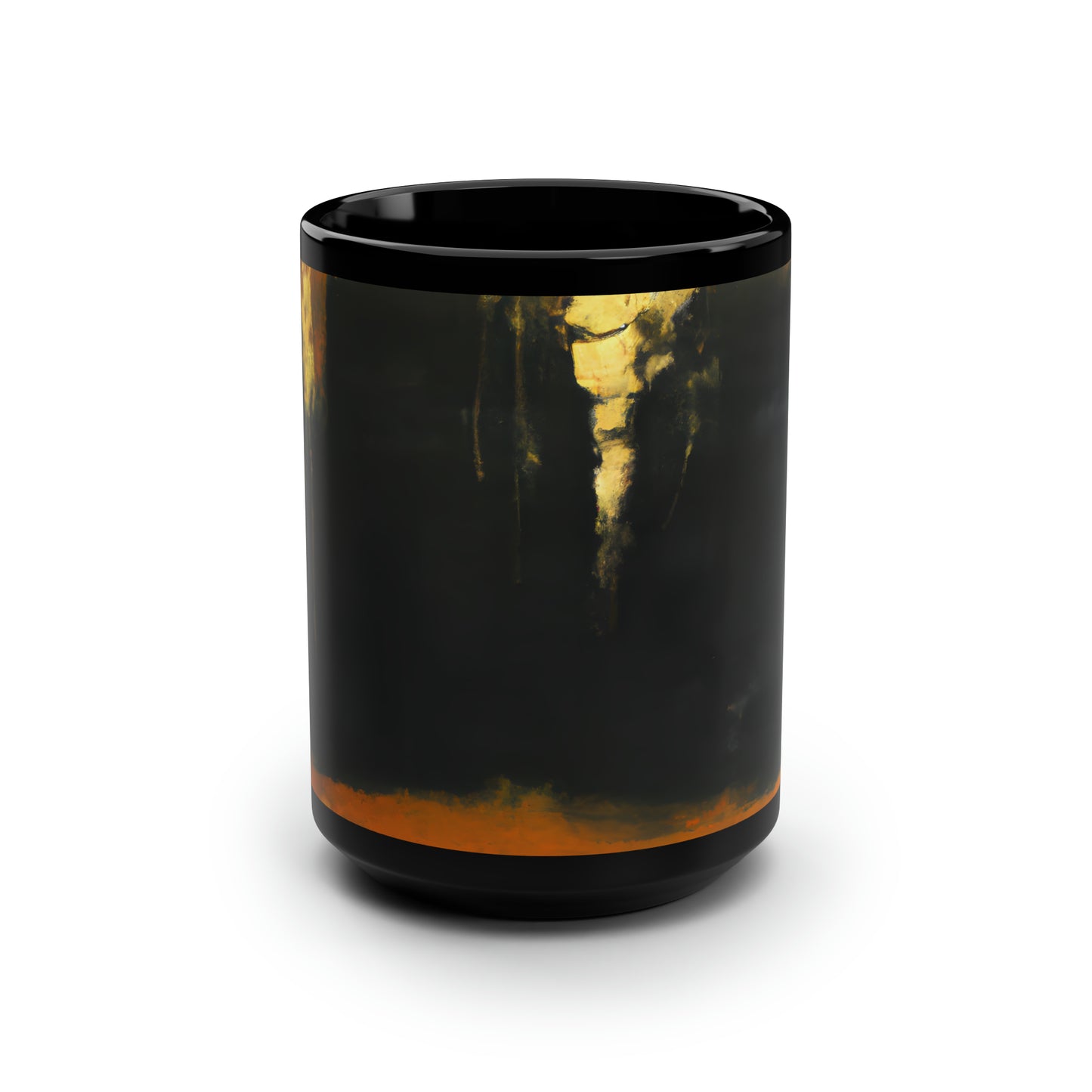 Quantum Trilithium Crystal - Chromium, Abstractly - Black Ceramic Mug 15oz