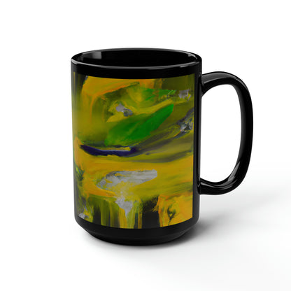 Quantum Crystalline Flux - Chemistry, Abstractly - Black Ceramic Mug 15oz