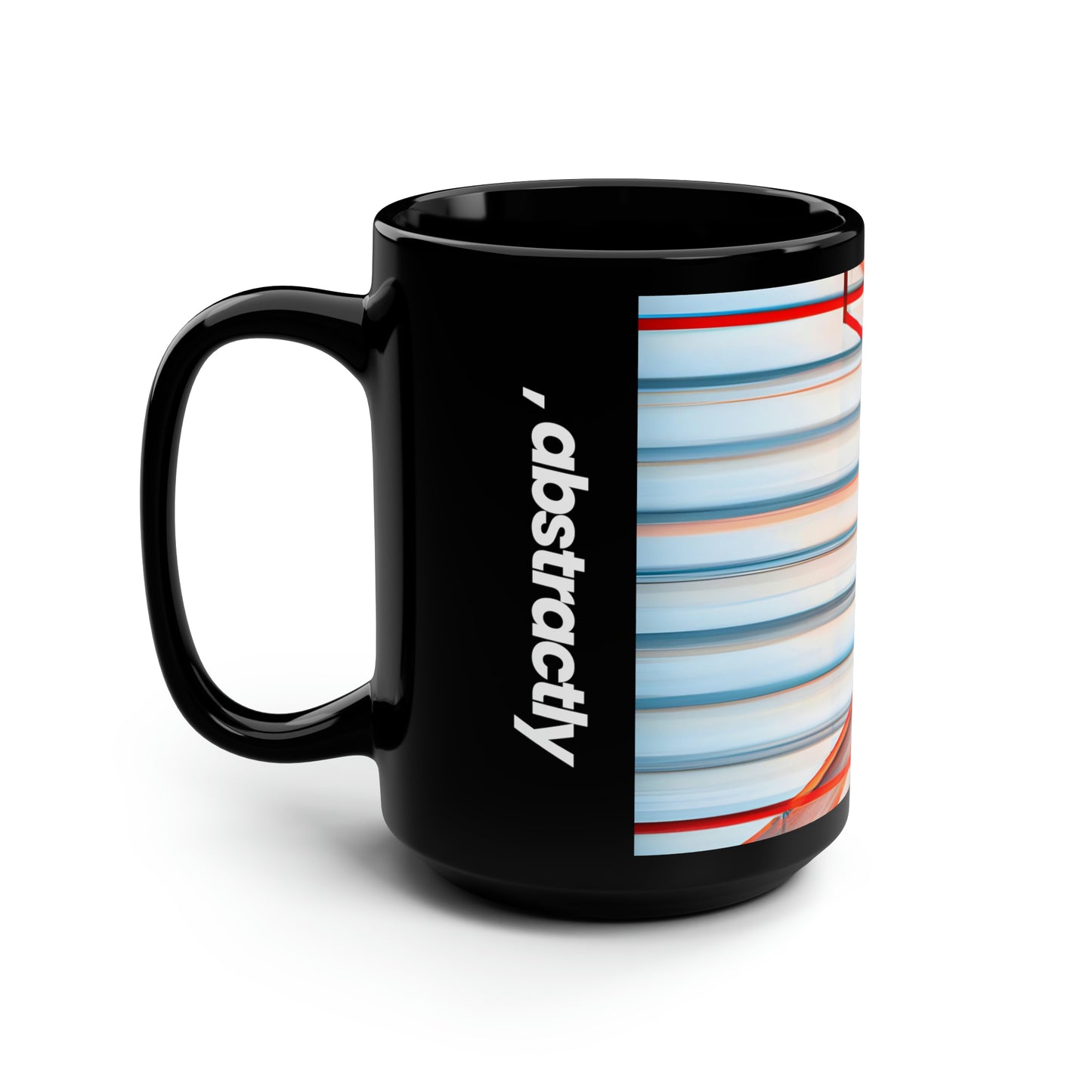 Cassandra Hawthorne - Applied Force, Abstractly - Black Ceramic Mug 15oz