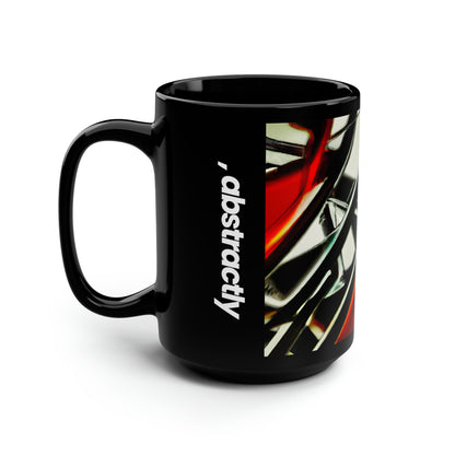 James Fenton - Applied Force, Abstractly - Black Ceramic Mug 15oz