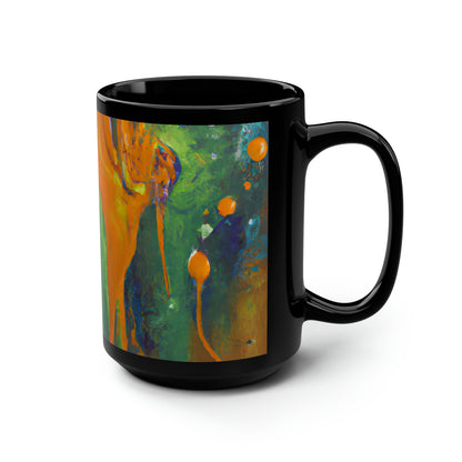 Quantum Sapphire Element - Chemistry, Abstractly - Black Ceramic Mug 15oz