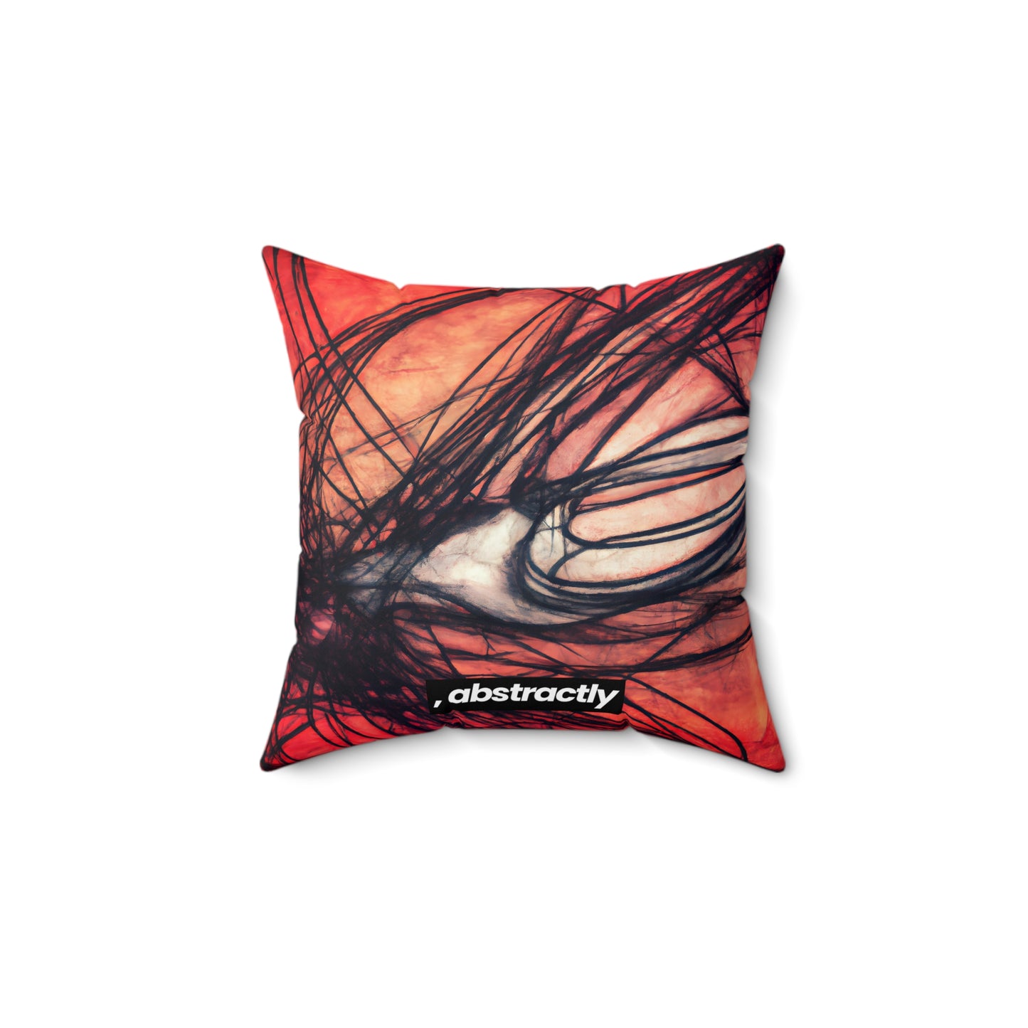 Clarence Buerkett - Electromagnetic Force, Abstractly - Faux Suede Throw Pillow