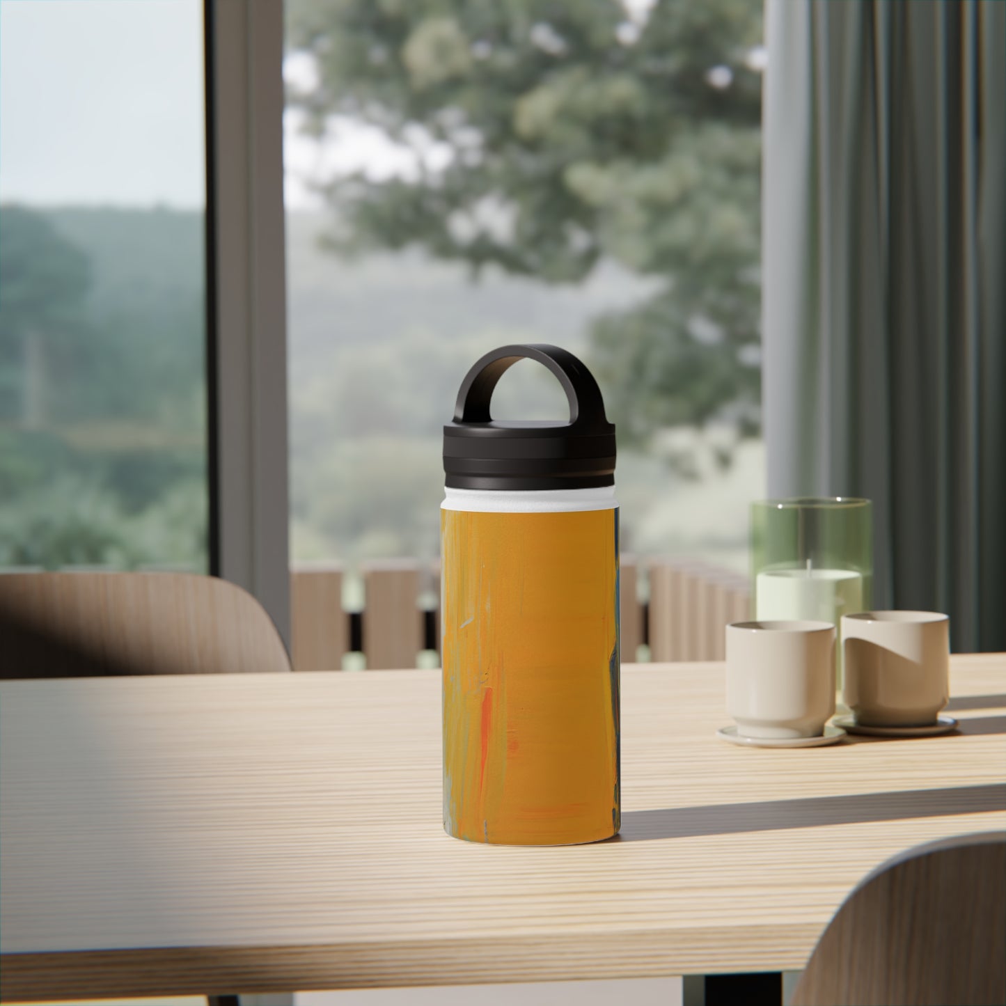 Pixeo Compound - Scandium, Abstractly - Stainless Steel Water Bottle